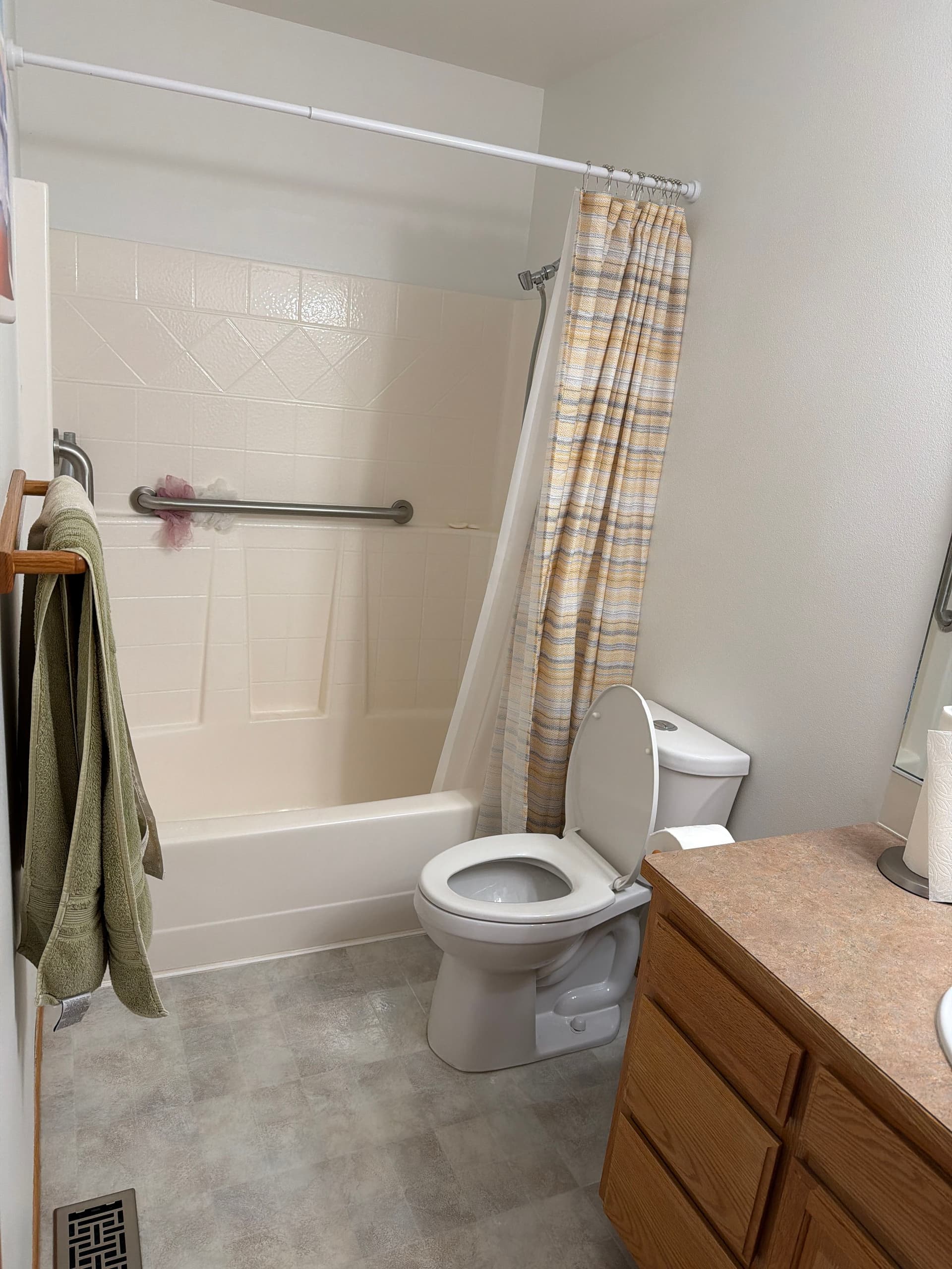 Tub Removed, Toilet Moved, Full Bathroom Layout Rethought image